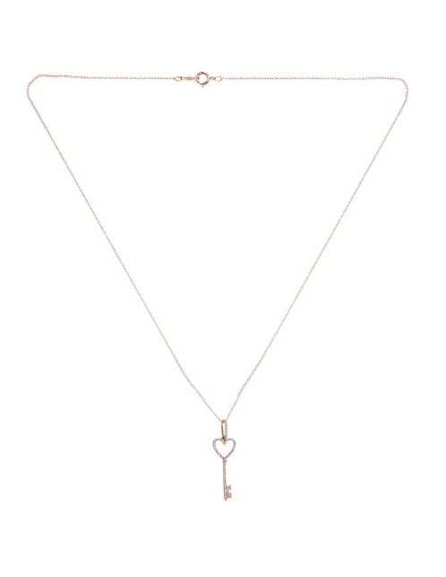 Collar Corazón de oro rosa 14 K 1