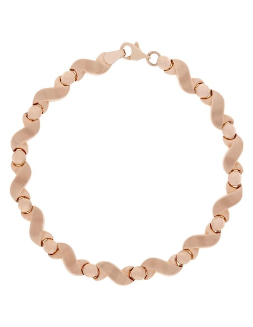 Pulsera Sini de oro rosa 14 k con acabado esmaltado