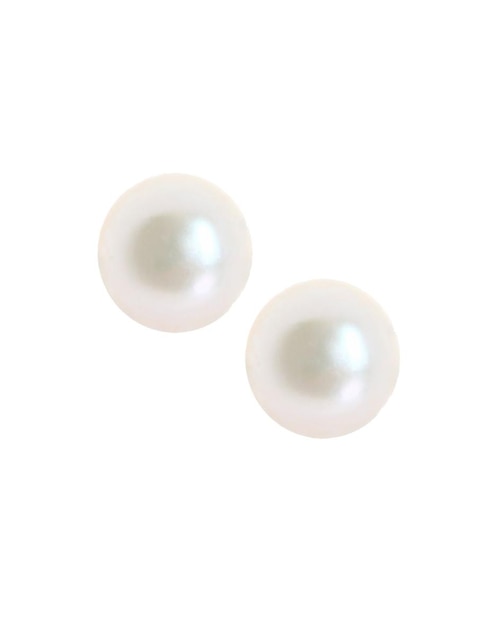 Broqueles Valessa de oro 14 K con acabado brillante perla