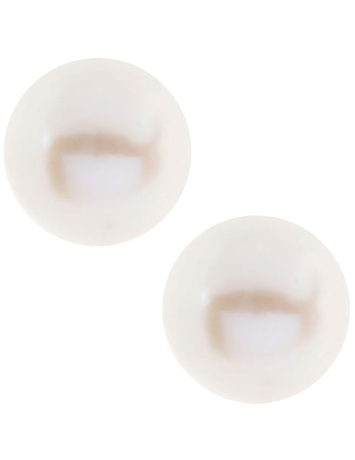 Broqueles de oro 14 K con acabado brillante perla 1