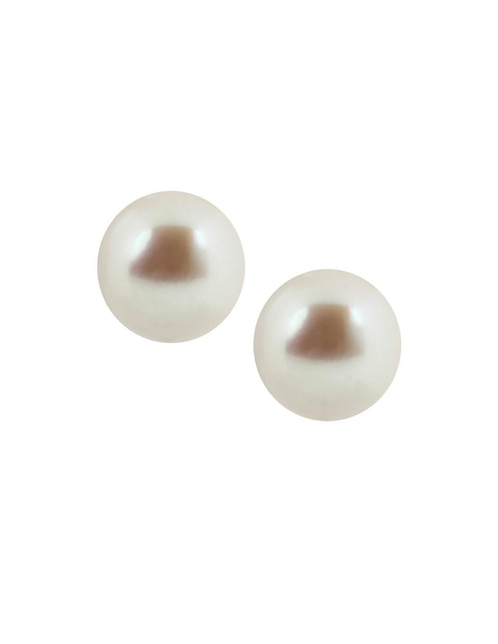 Broqueles Valessa de oro 14 K con acabado brillante perla