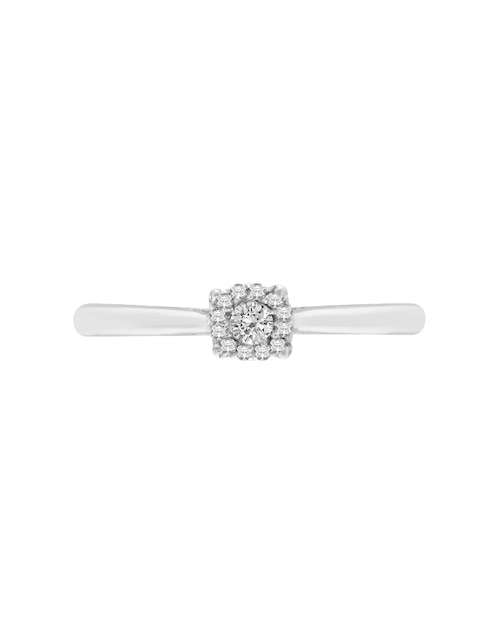 Solitario de oro blanco 14 k diamante 1