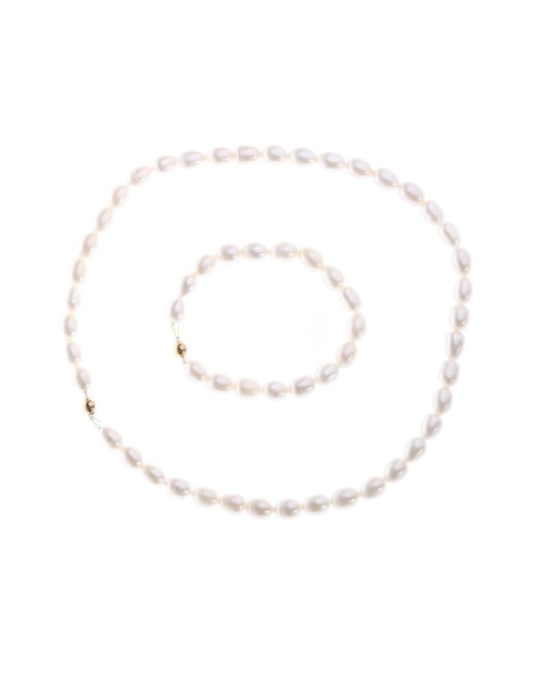 Collar y pulsera perla 1