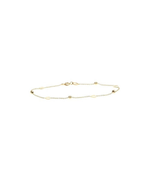 Pulsera Sini de oro amarillo 14 k con acabado diamantado