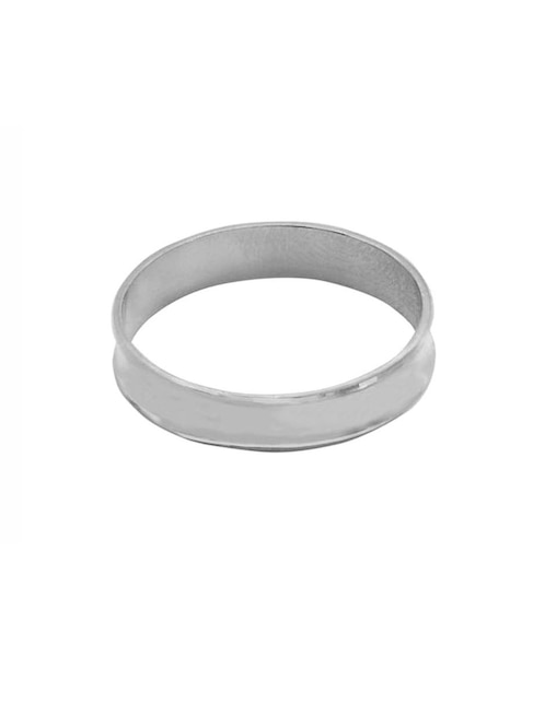Argolla de oro blanco 14 k 1