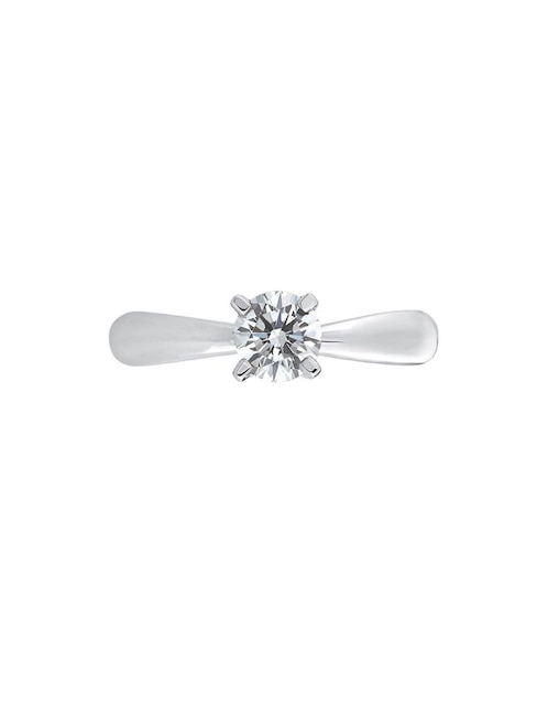 Solitario de oro blanco 18 k Miloro diamante 1