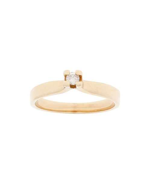 Solitario de oro 14 k diamante 1