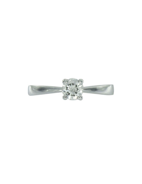 Solitario de oro blanco 14 k diamante 1