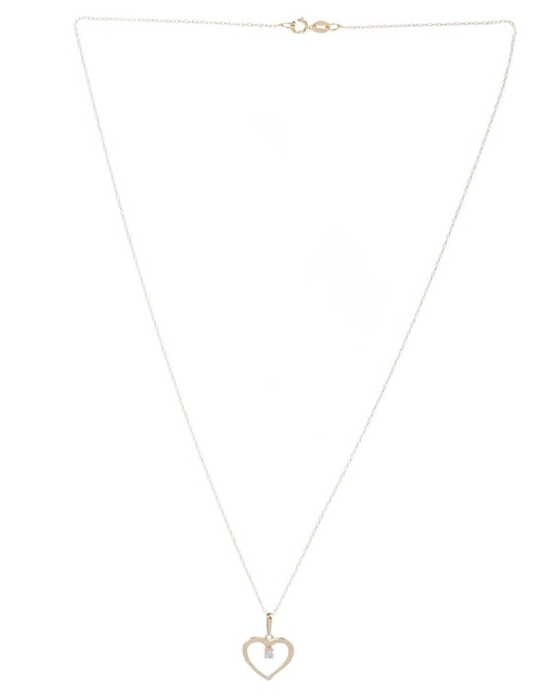 Dije de corazón Jayda de oro 14 K diamante