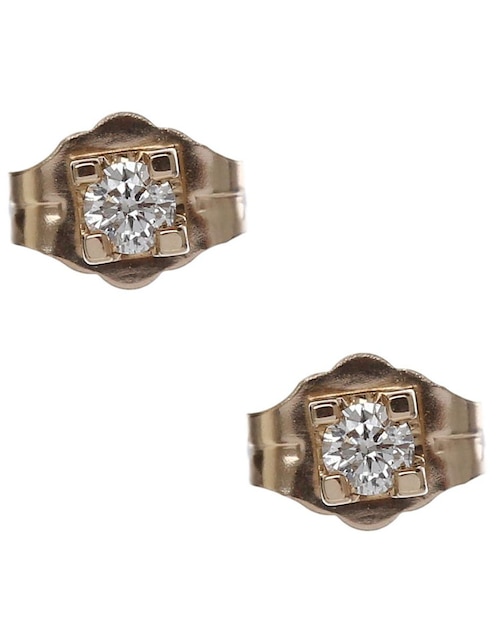 Broqueles Jayda de oro con acabado pavé diamante