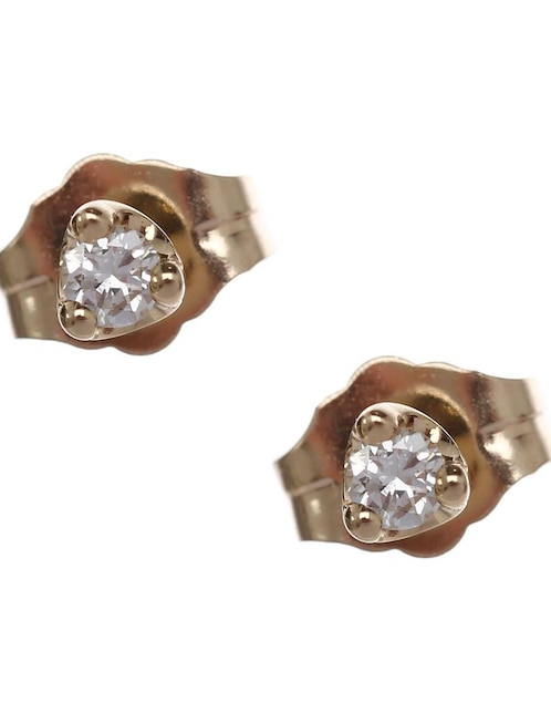 Broqueles Jayda de oro con acabado pavé diamante
