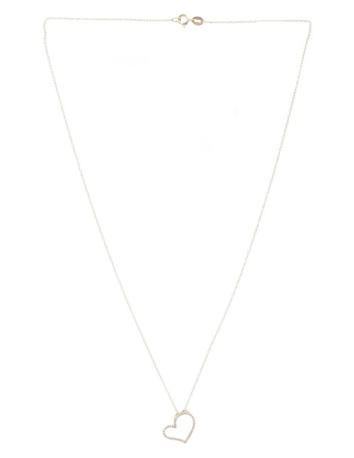 Dije de corazón de oro 14 K diamante