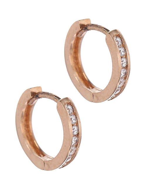 Aretes redondos Sini con acabado pavé zirconia