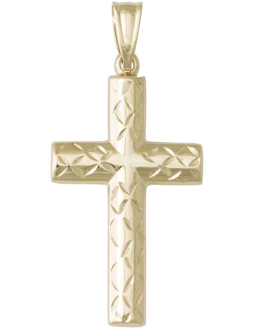 Dije de cruz Sini de oro amarillo 14 K