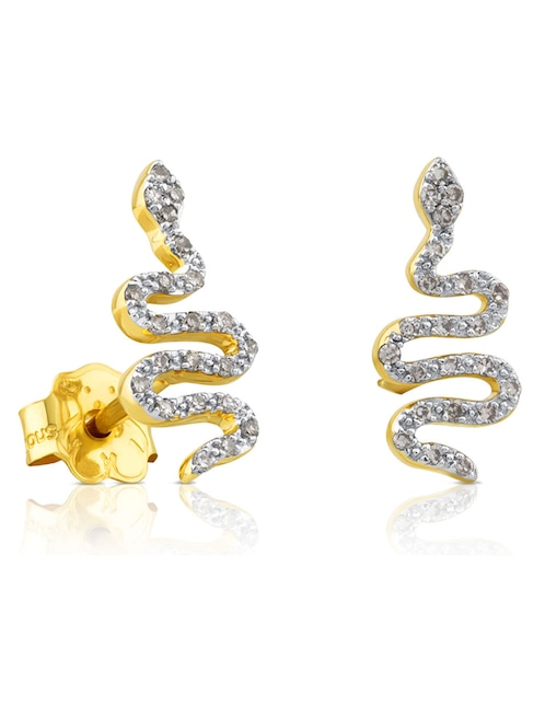 Broqueles Tous de oro con acabado pavé diamante