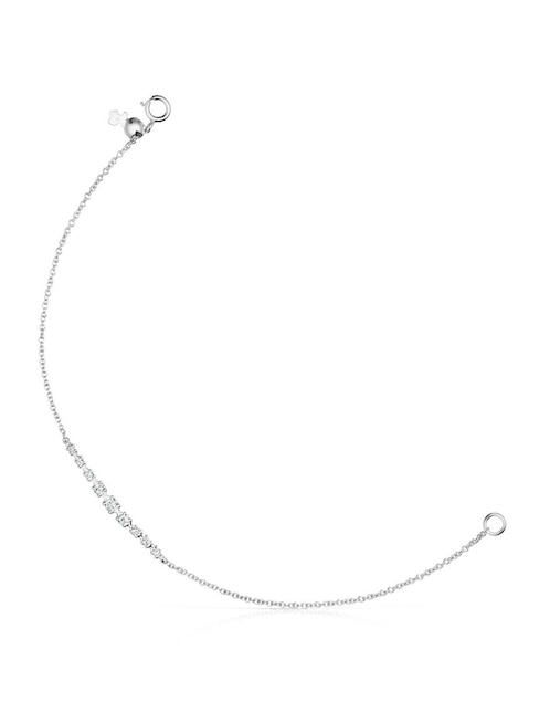 Brazalete Tous de oro blanco con diamante 18 k