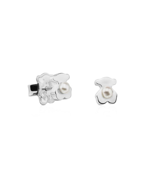 Broqueles Tous de plata P 925 con acabado pavé perla