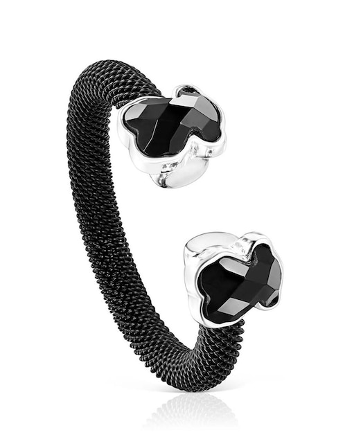 Anillo de oso Tous Icon Mesh P 925 de plata ónix