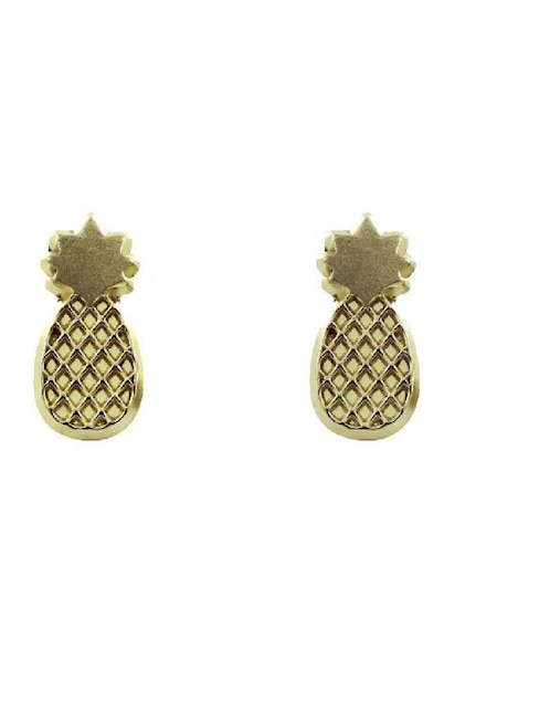 Broqueles Ttvarios de oro con acabado brillante zirconia