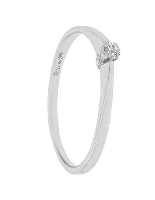 Solitario de oro blanco 14 k Ianthe diamante 1