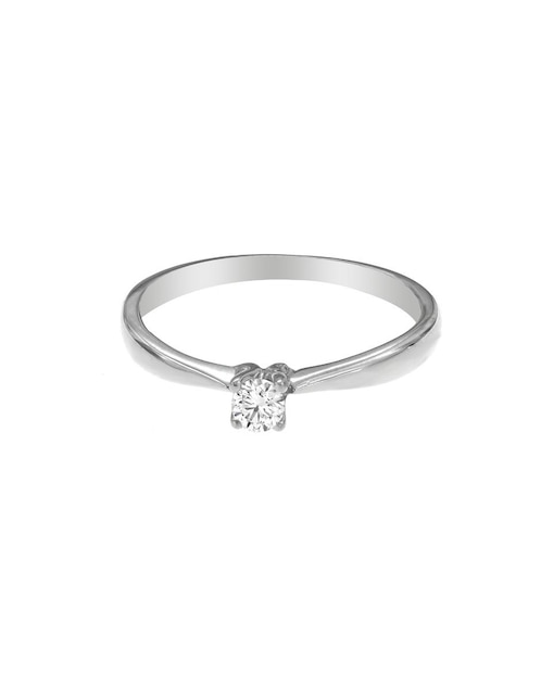 Solitario Valessa 14 k de oro blanco diamante