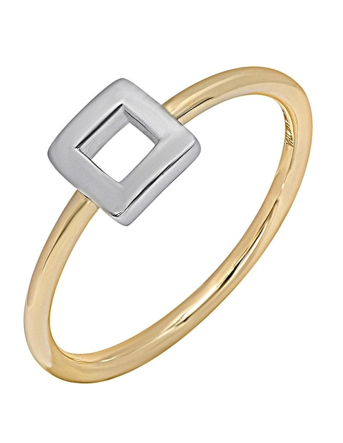Anillo cuadrado Riccardo Orsato 14 k de oro amarillo brillante