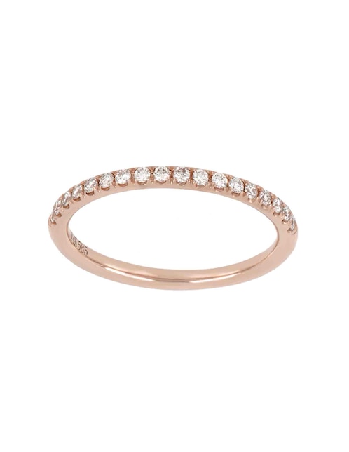 Anillo Valoro 14 k de oro rosa diamante pulido