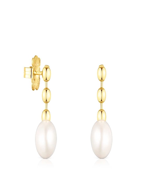 Aretes Tous con acabado lustre perla