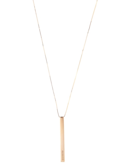 Colgante y dije rectangular de oro 14 K 1