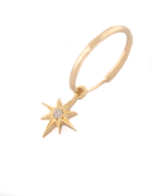 Piercing de oro amarillo 14 K con acabado brillante diamante 1