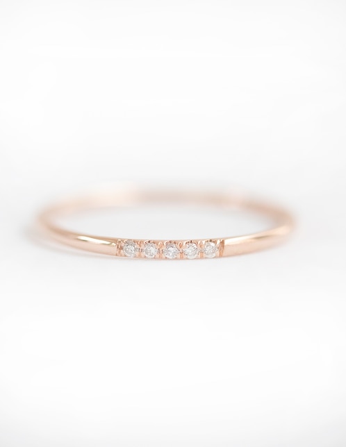 Anillo Ingrata Fortuna de oro rosa pavé
