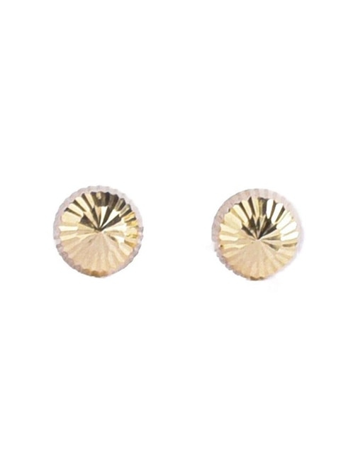 Broqueles Mancini de oro con acabado brillante zirconia