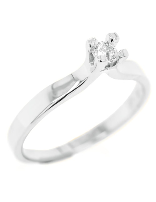 Solitario de oro rosa 14 k diamante