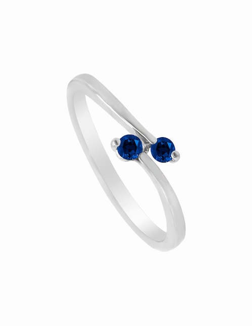 Anillo Fascinare P 925 de oro blanco zafiro brillante
