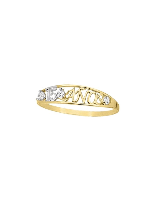Anillo de corona zirconia brillante