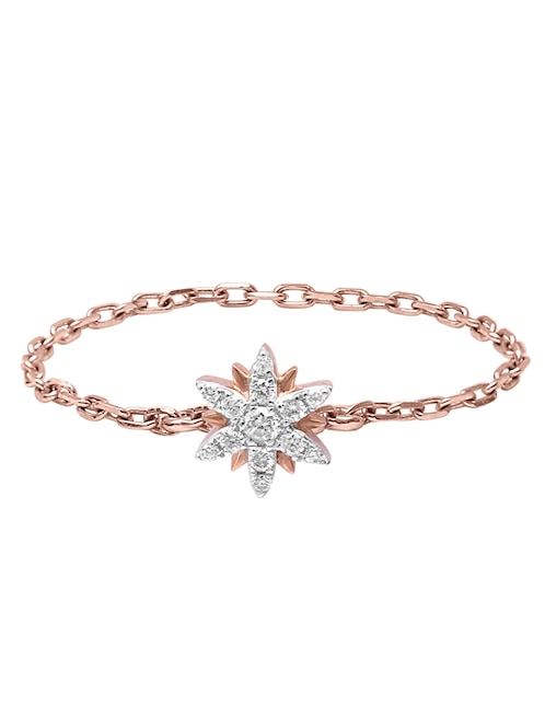 Anillo de flor Magic Touch 14 k de oro diamante diamantado 1