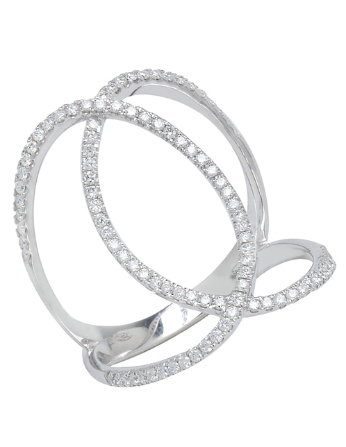 Anillo Djula Graphique 18 k de oro diamante pavé