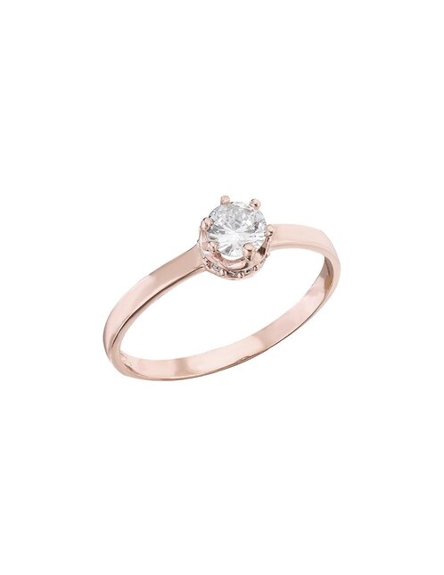 Anillo de compromiso de oro rosa 10 k Joyería M De Leon