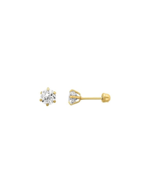 Broqueles Joyería M De Leon con acabado brillante zirconia