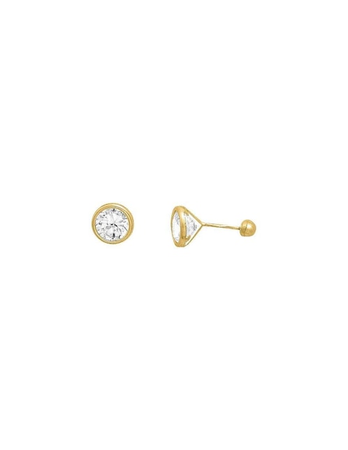 Broqueles Joyería M De Leon con acabado brillante zirconia