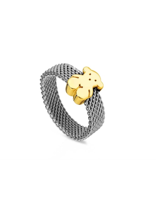 Anillo de oso Tous Mesh 18 k de oro amarillo lustre