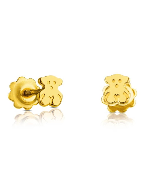 Broqueles de oro con acabado lustre