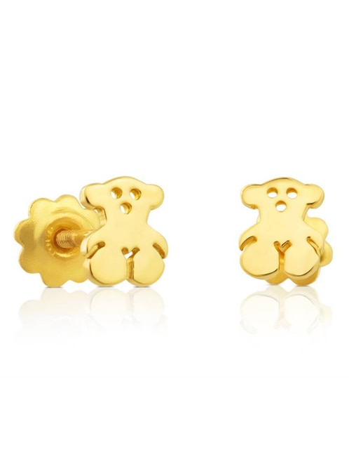 Broqueles de oro con acabado lustre