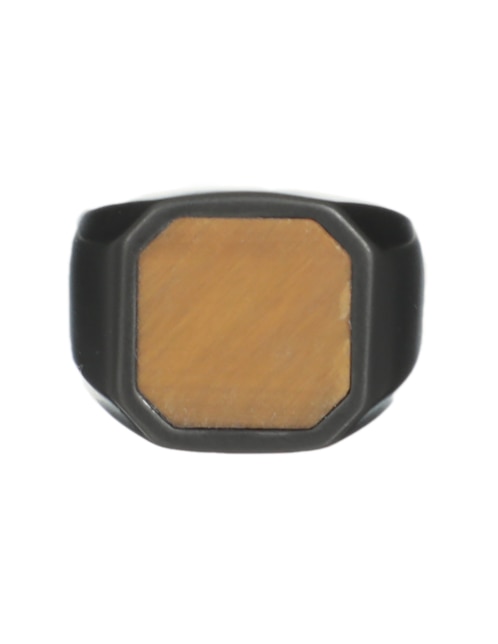 Anillo octagonal Ceramic Signet brillante 1