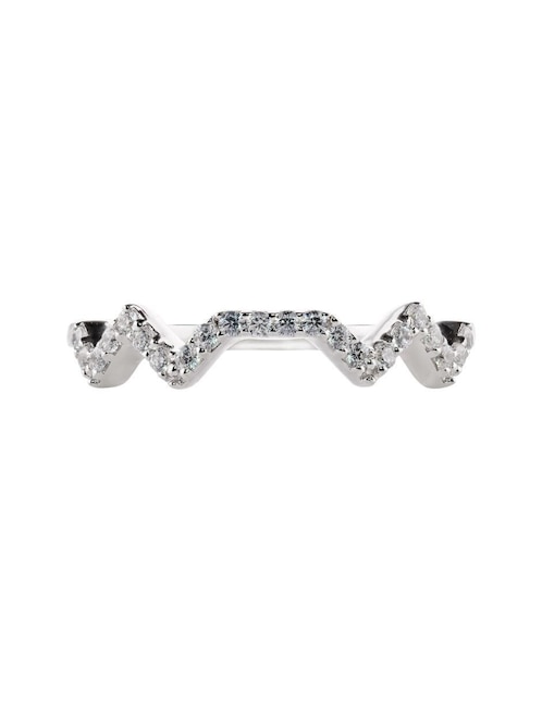 Anillo de compromiso de oro blanco 14 k Amore Mio diamante
