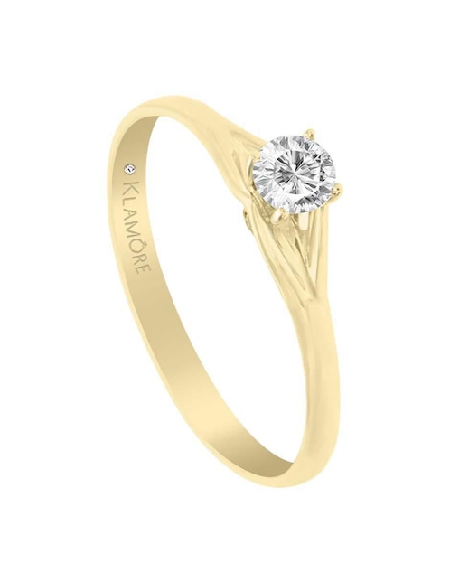 Solitario de oro 14 k Cecily diamante 1