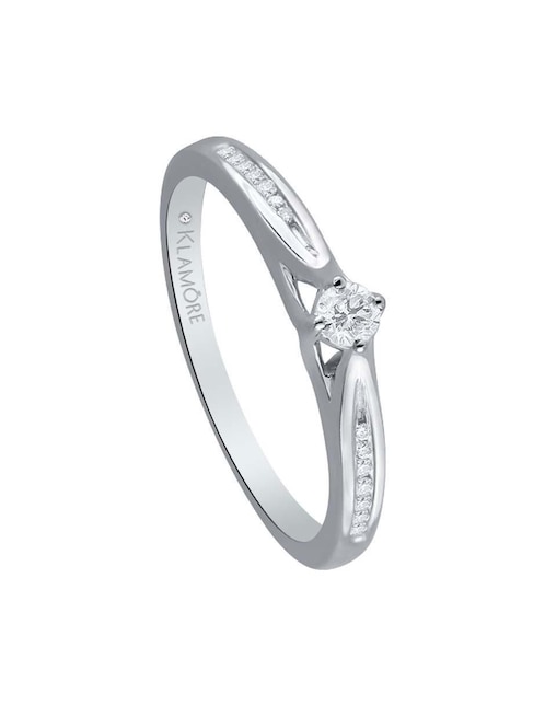 Solitario de oro 14 k Klamore Circe diamante