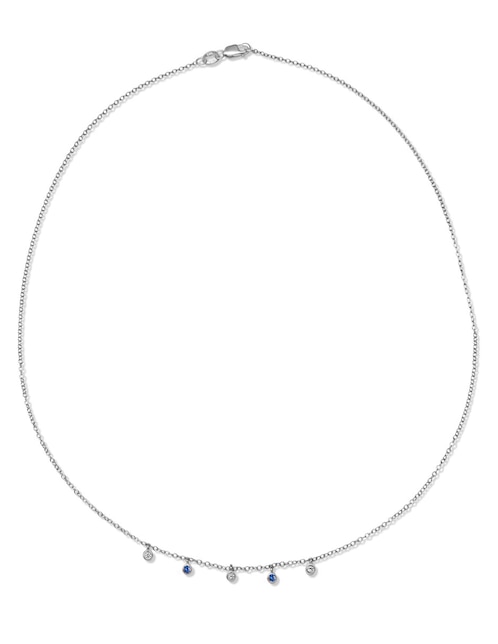 Collar de oro blanco 14 K 1