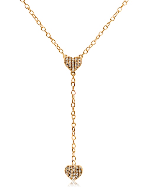 Collar de corazón de oro blanco 14 K 1