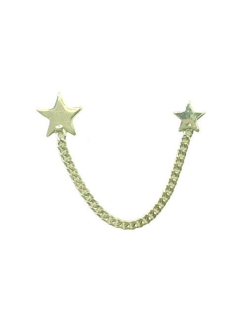 Piercing de estrella Mancini de oro con acabado brillante